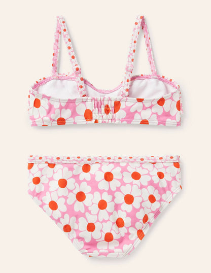 Floral Bikini Set-Plum Blossom Pink Daisybed