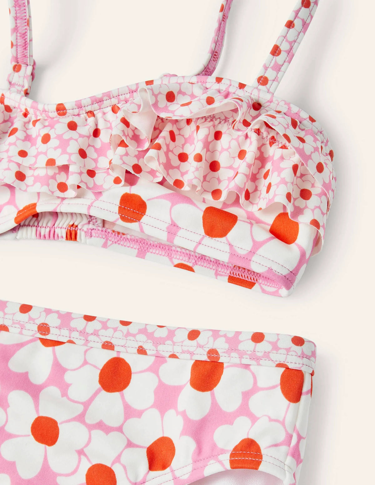 Floral Bikini Set-Plum Blossom Pink Daisybed
