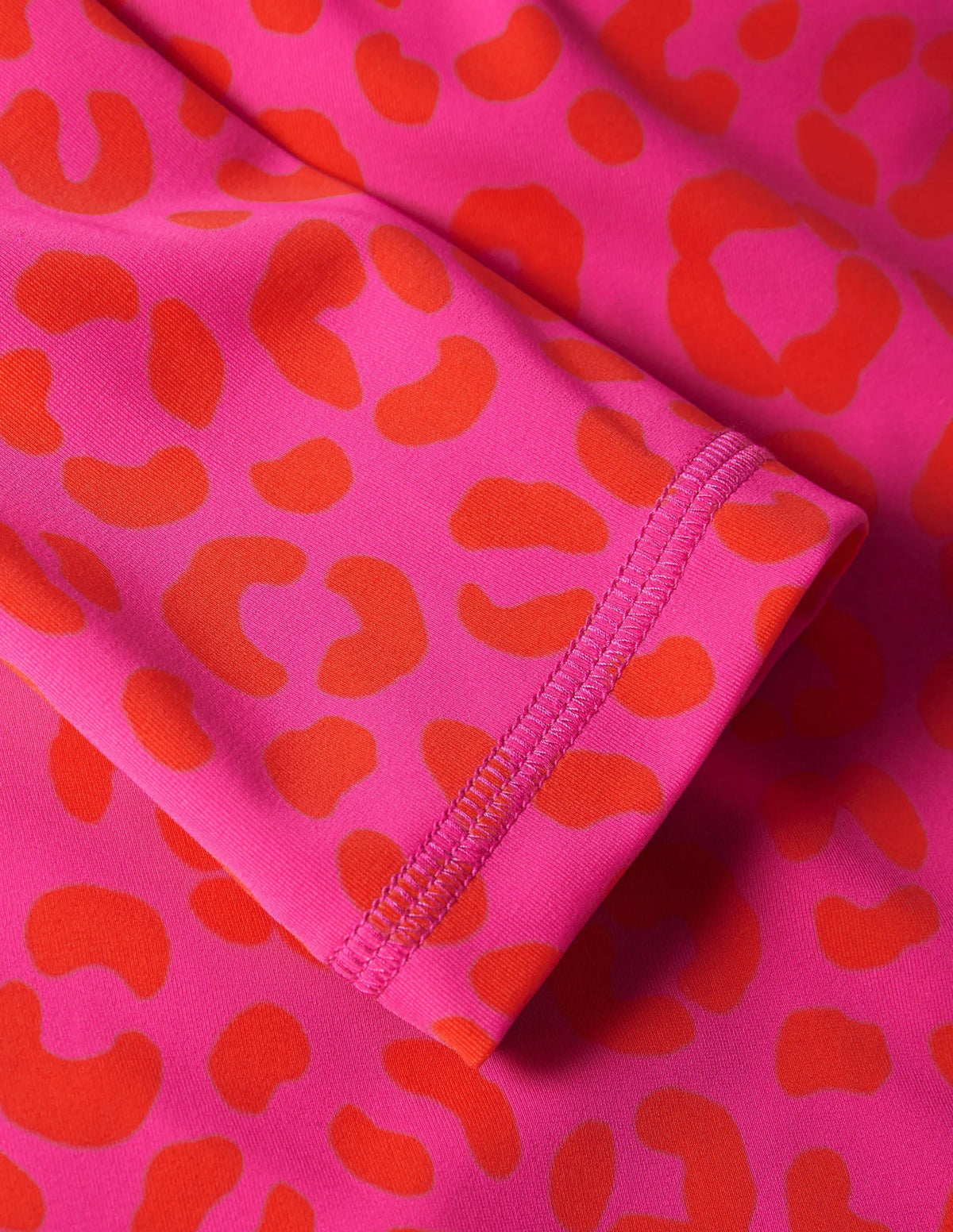 Long-sleeved Rash Guard-Fuchsia Pink Leopard