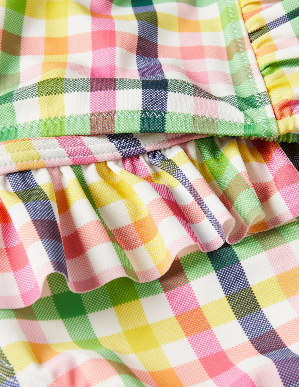 Nostalgic Smocked Bikini-Multi Rainbow Gingham