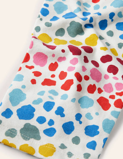 Fun Cropped Leggings-Multi Rainbow Leopard