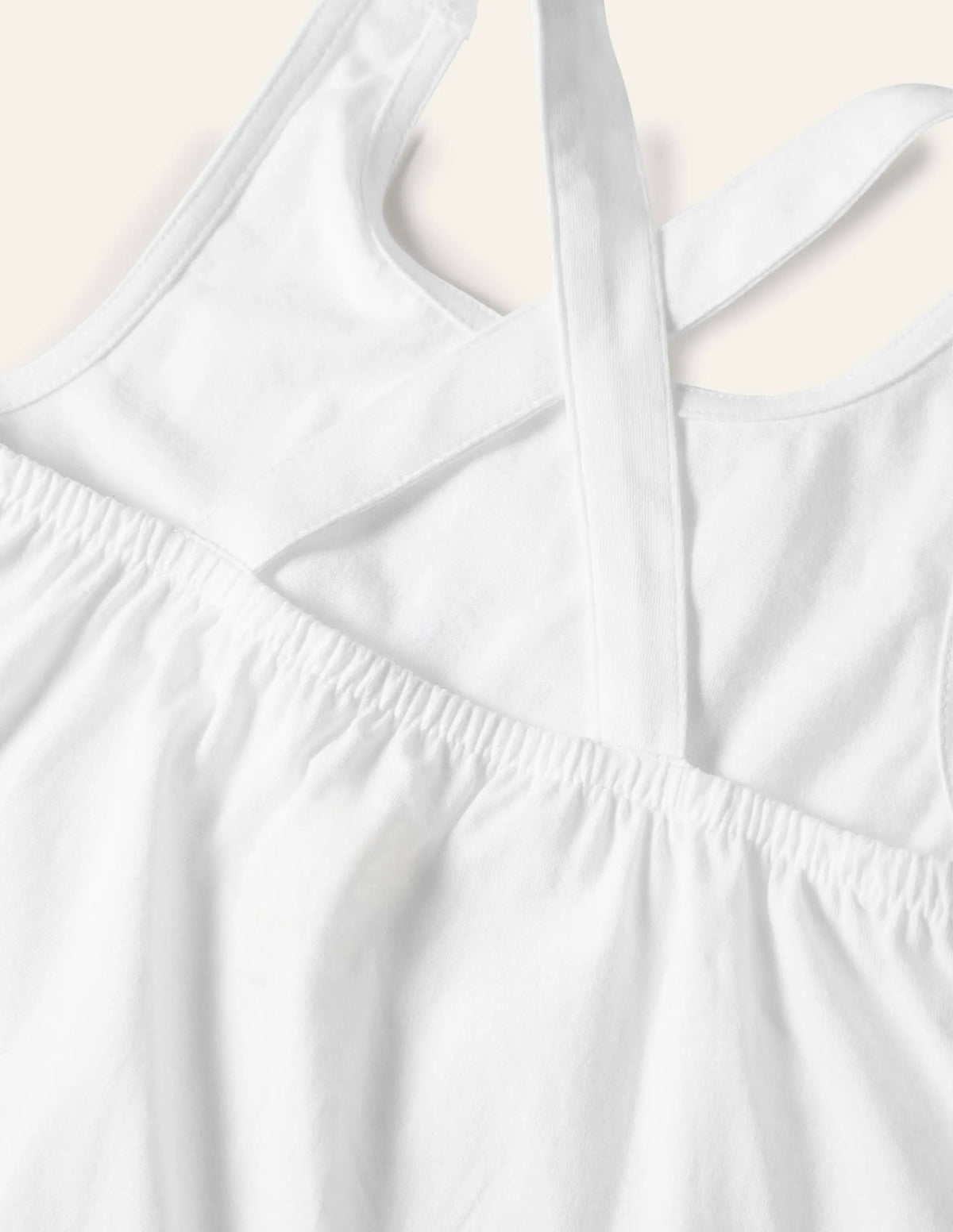 Cross-back Tank-White