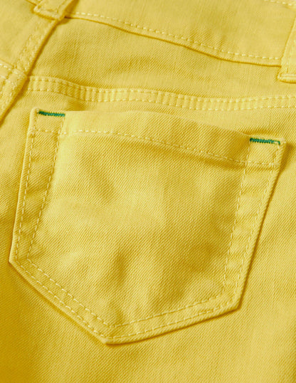 Denim Shorts-Sweetcorn Yellow