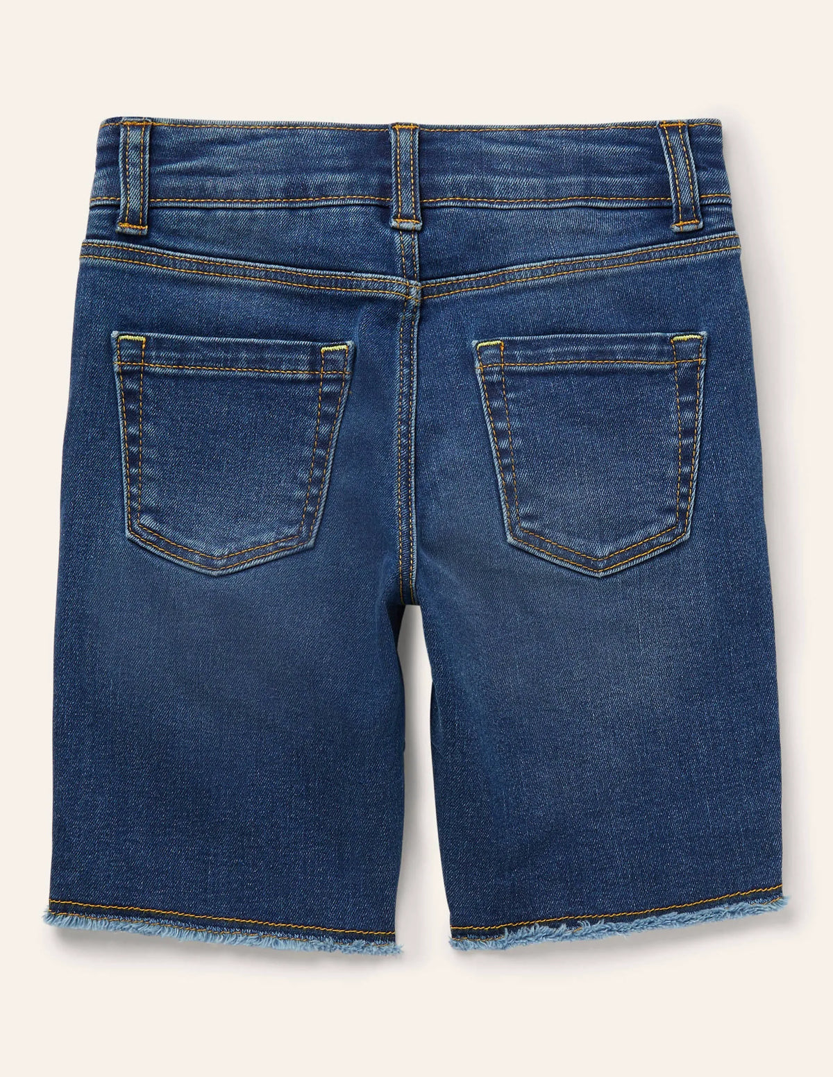 Long Denim Shorts-Mid Vintage