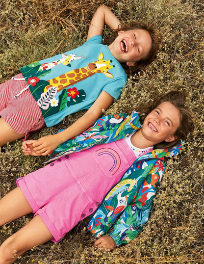 Fun Short Overalls-Festival Pink