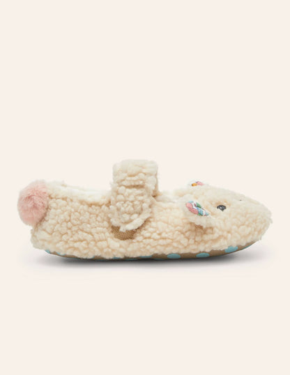 Novelty Slippers-Oatmeal Sheep
