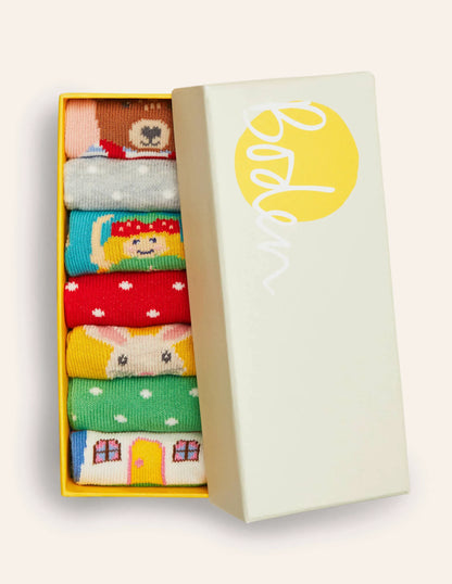 Sock Box 7 Pack-Animals and Fairies
