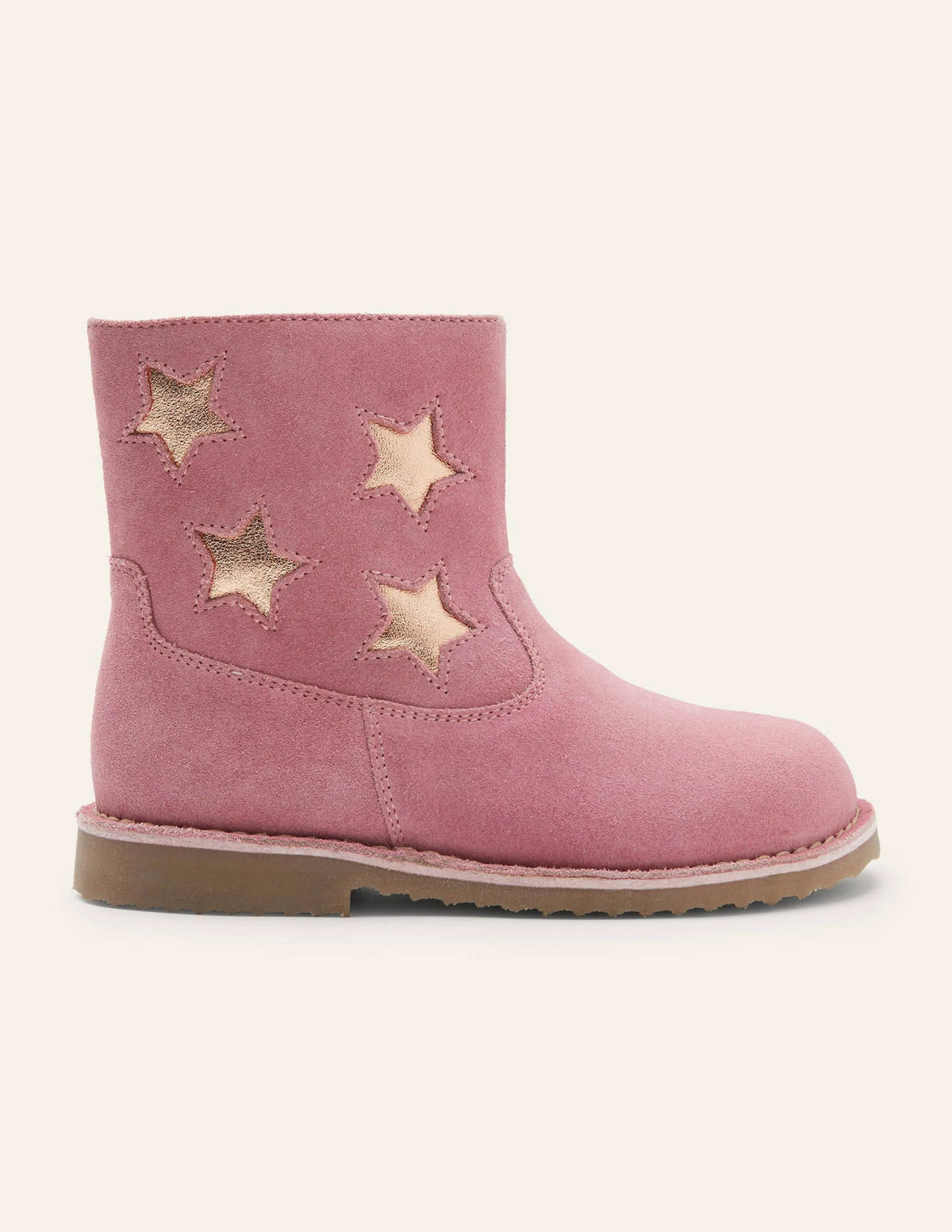 Cosy Short Leather Boots-Formica Pink Stars