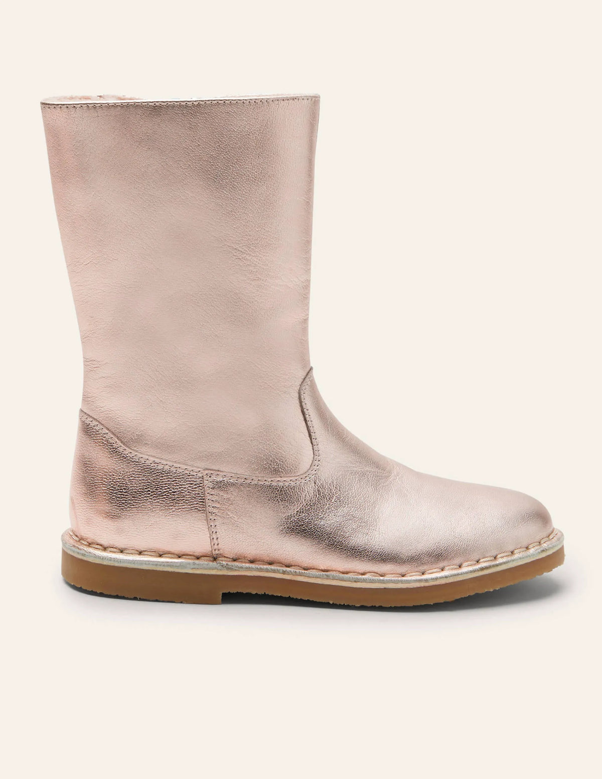 Tall Boots-Rose Gold Metallic