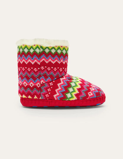 Slipper Boots-Multi Fairisle