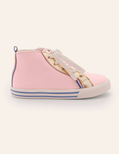 Canvas High Top Sneakers-Boto Pink
