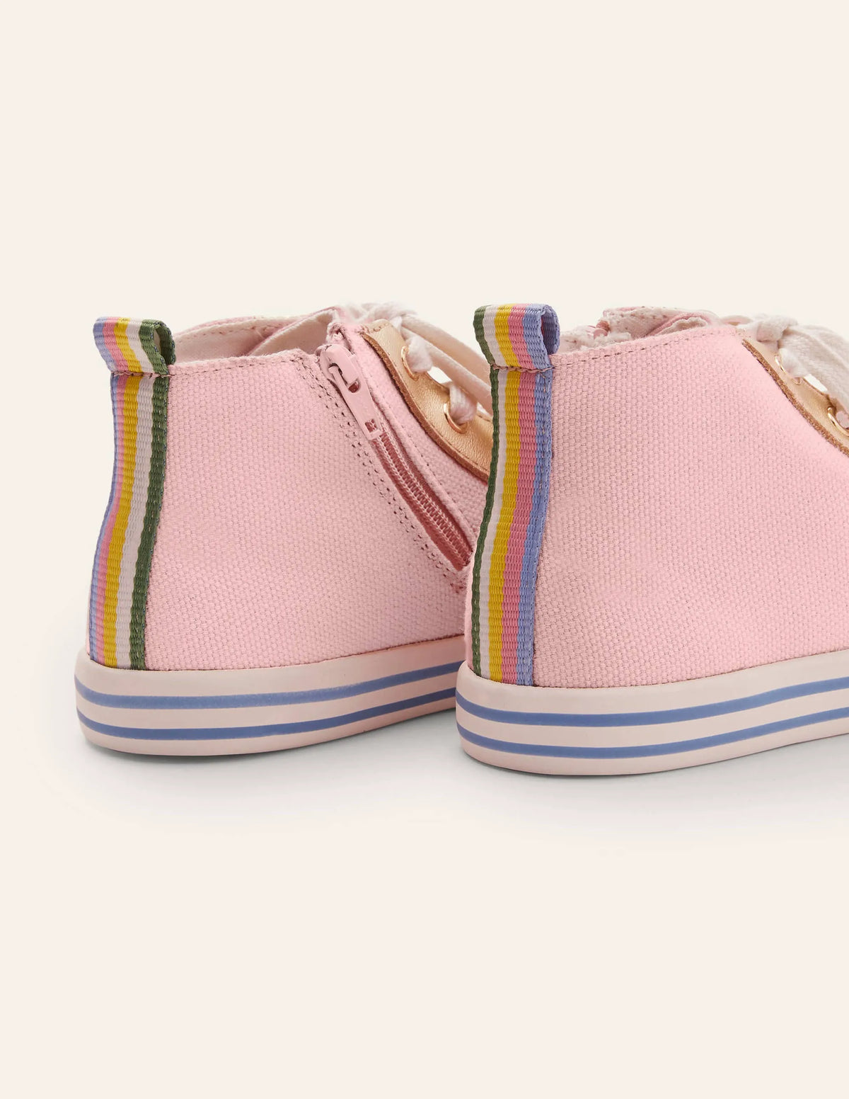 Canvas High Top Sneakers-Boto Pink