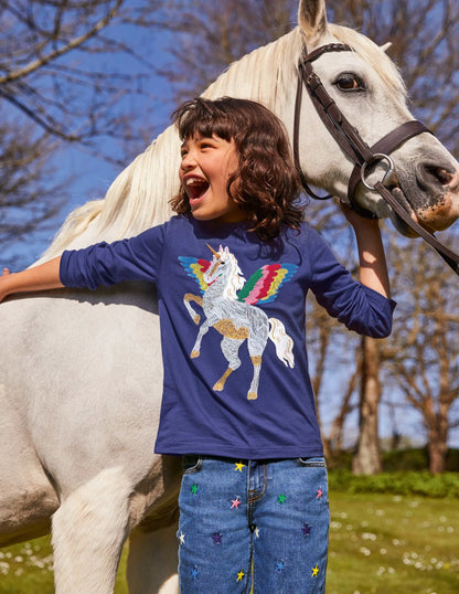 Superstitch T-shirt-Starboard Blue Unicorn