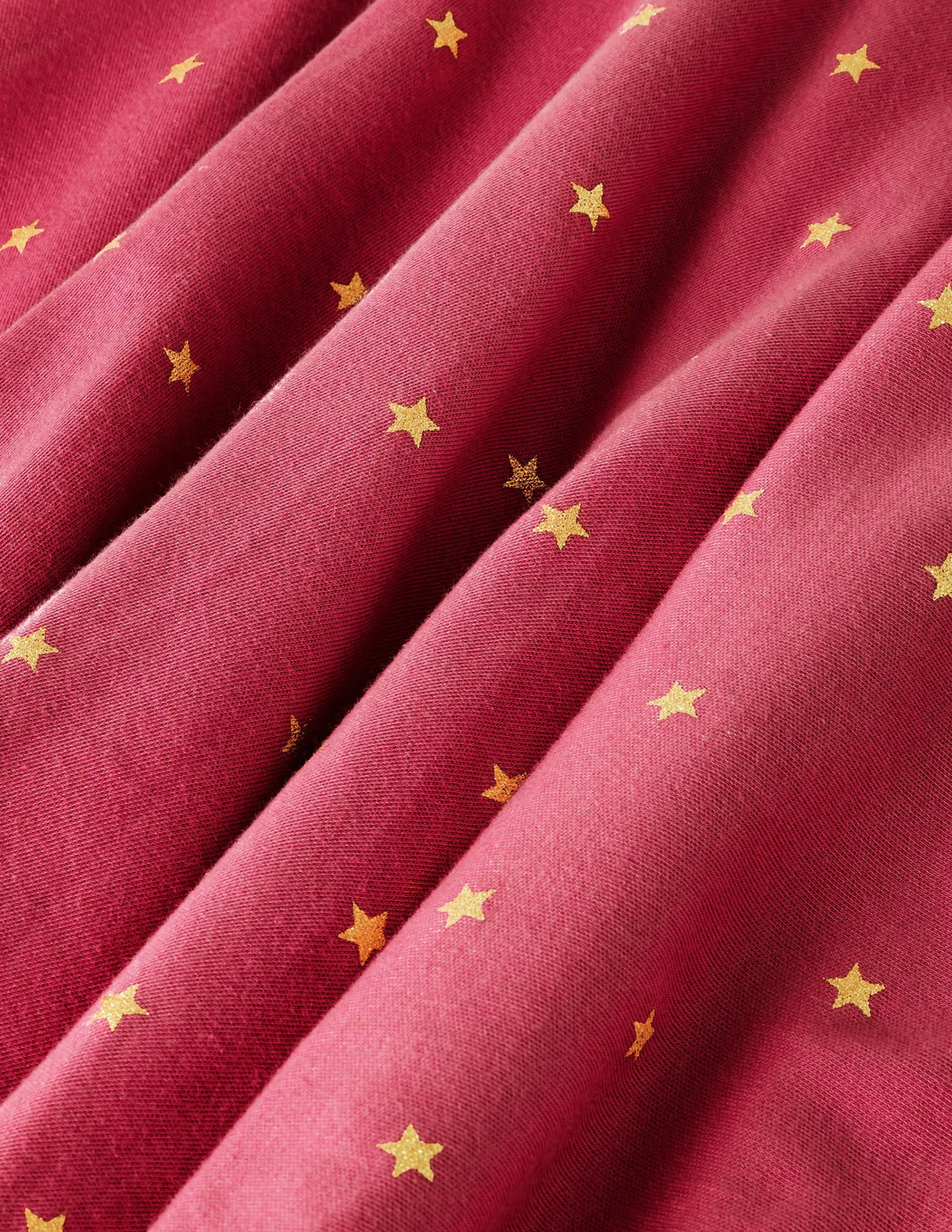 Foil Star Twirly Dress-Pink and Gold Foil Stars