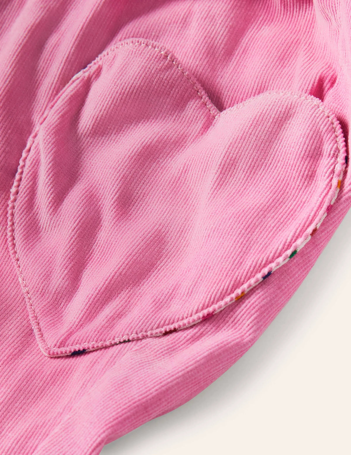 Lined Pull-on Cord Pants-Bright Petal Pink