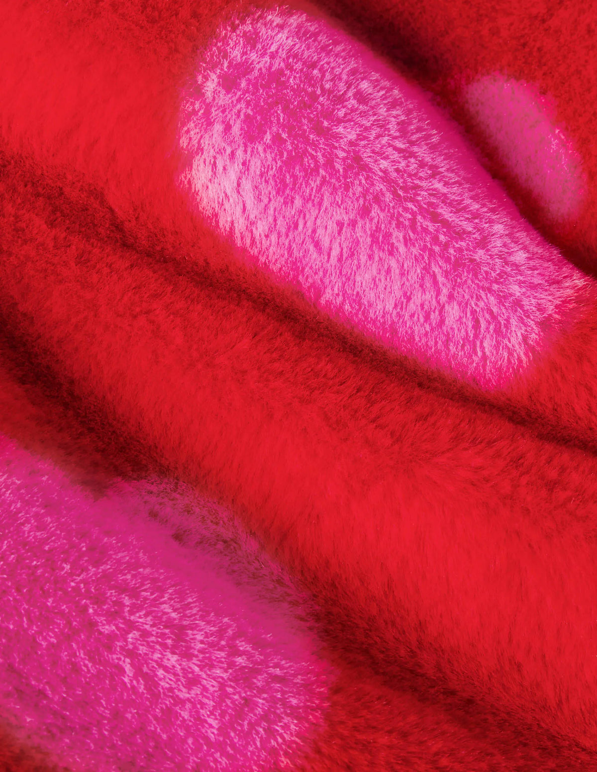 Faux Fur Coat-Rockabilly Red/Pink Hearts