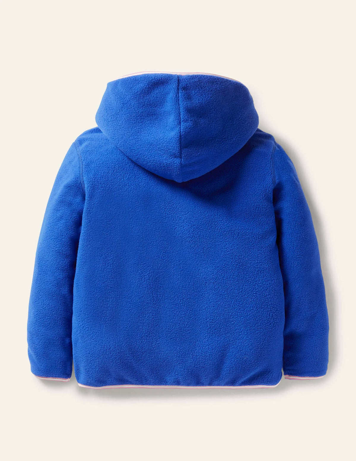 Cosy Reversible Fleece Hoodie-Blue Multi Stripe