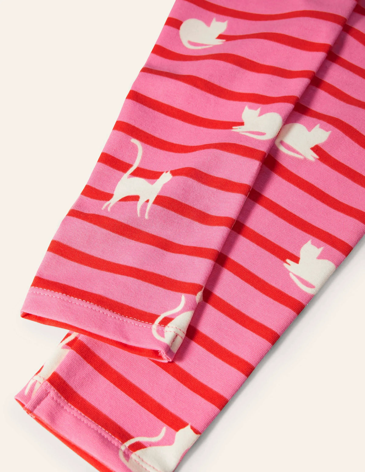 Fun Leggings-Pink/Red Glow-in-the-dark Cats