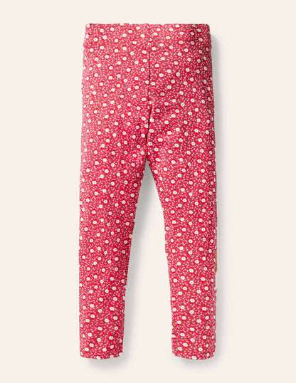 Fun Appliqué Leggings-Floral Ditsy Rose Deer
