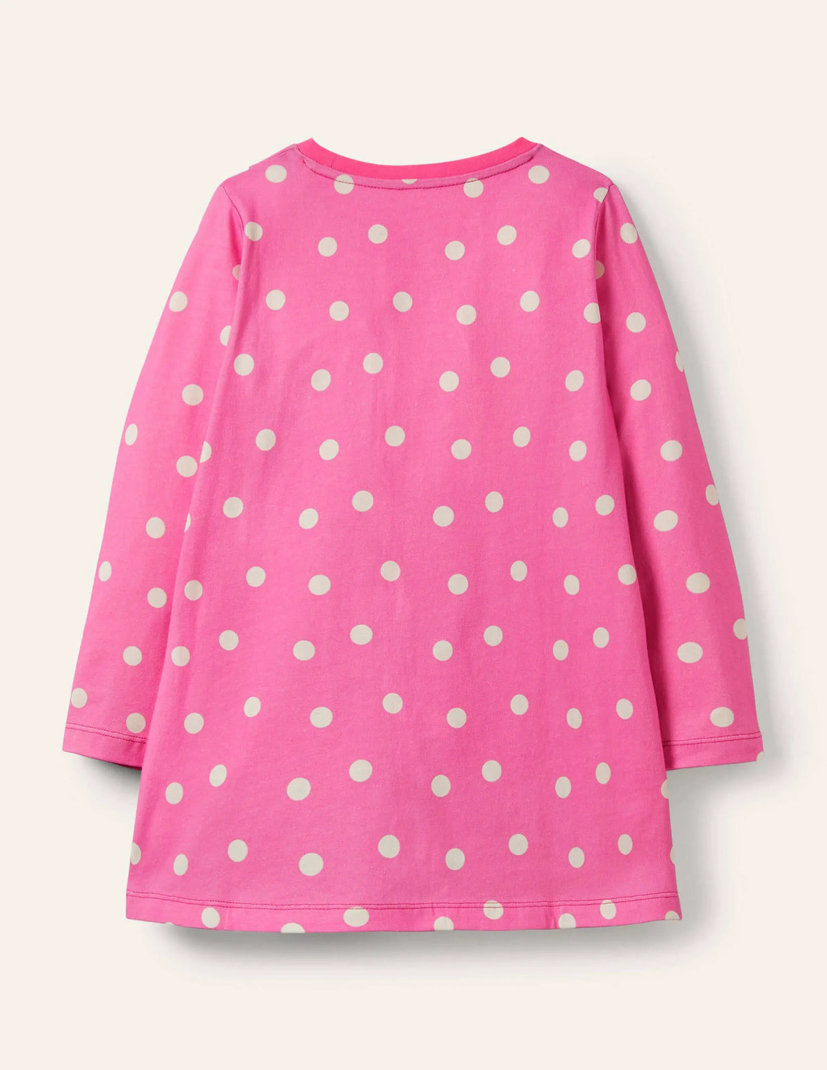 Festive Scene Appliqué Tunic-Bright Pink Pin Spot Dogs