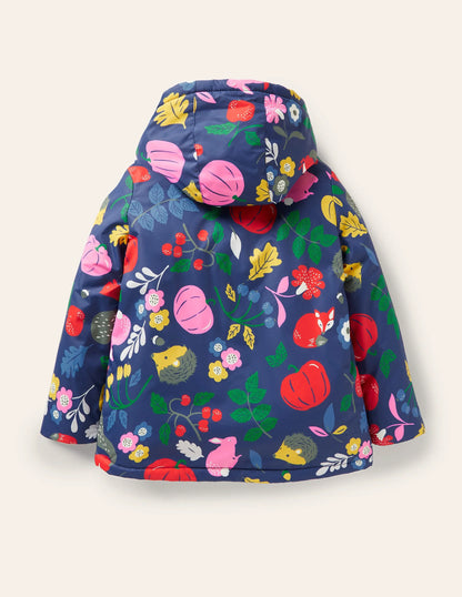 Sherpa Lined Anorak-Starboard Blue Forest Friends