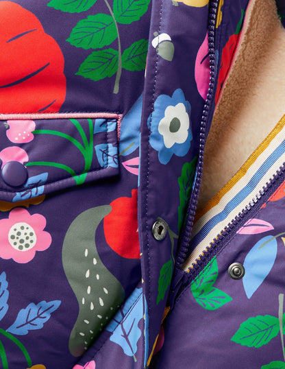 Sherpa Lined Anorak-Starboard Blue Forest Friends