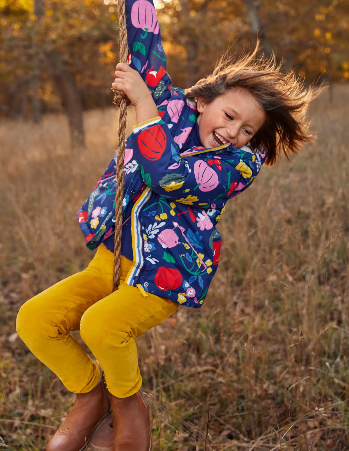 Sherpa Lined Anorak-Starboard Blue Forest Friends