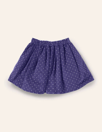 Cord Appliqué Skirt-Starboard Blue Lion
