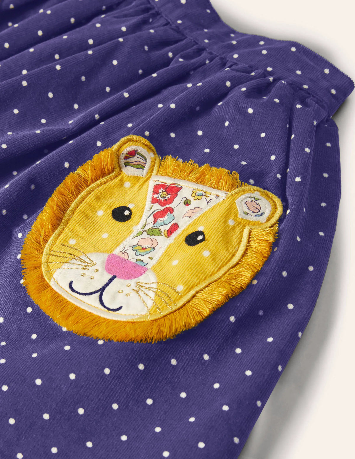 Cord Appliqué Skirt-Starboard Blue Lion