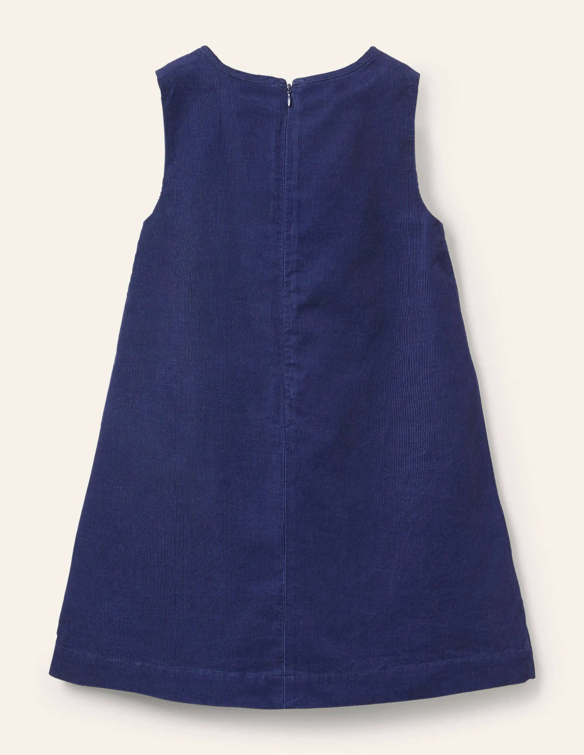 Cord Appliqué Pinafore Dress-College Navy Mice