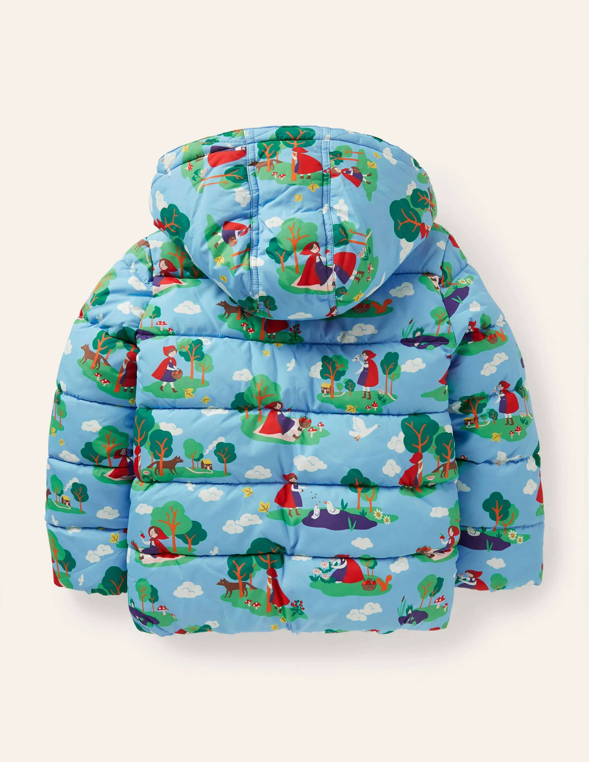Cosy Padded Jacket-Surfboard Blue Red Riding Hood