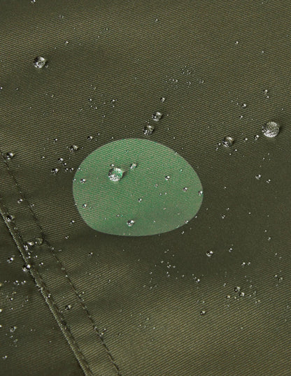 Cosy Waterproof Coat-Khaki Green Multi Spot