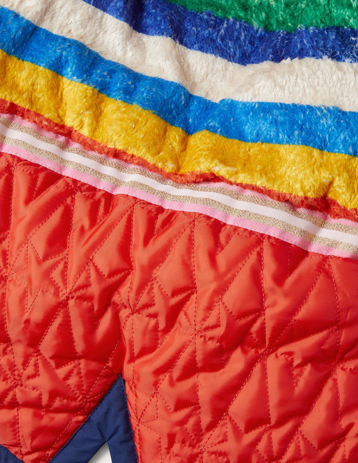 Cosy Waterproof Coat-College Navy Rainbow