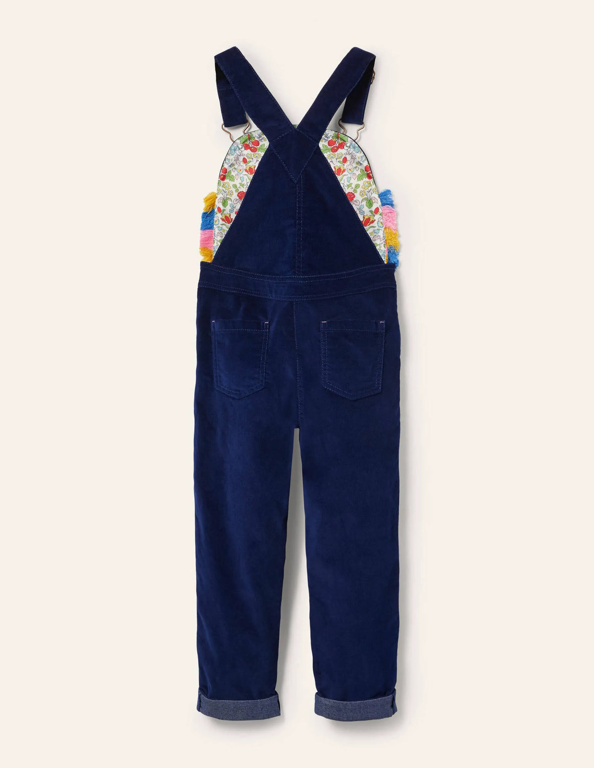 Appliqué Velvet Overalls-Starboard Blue Unicorns