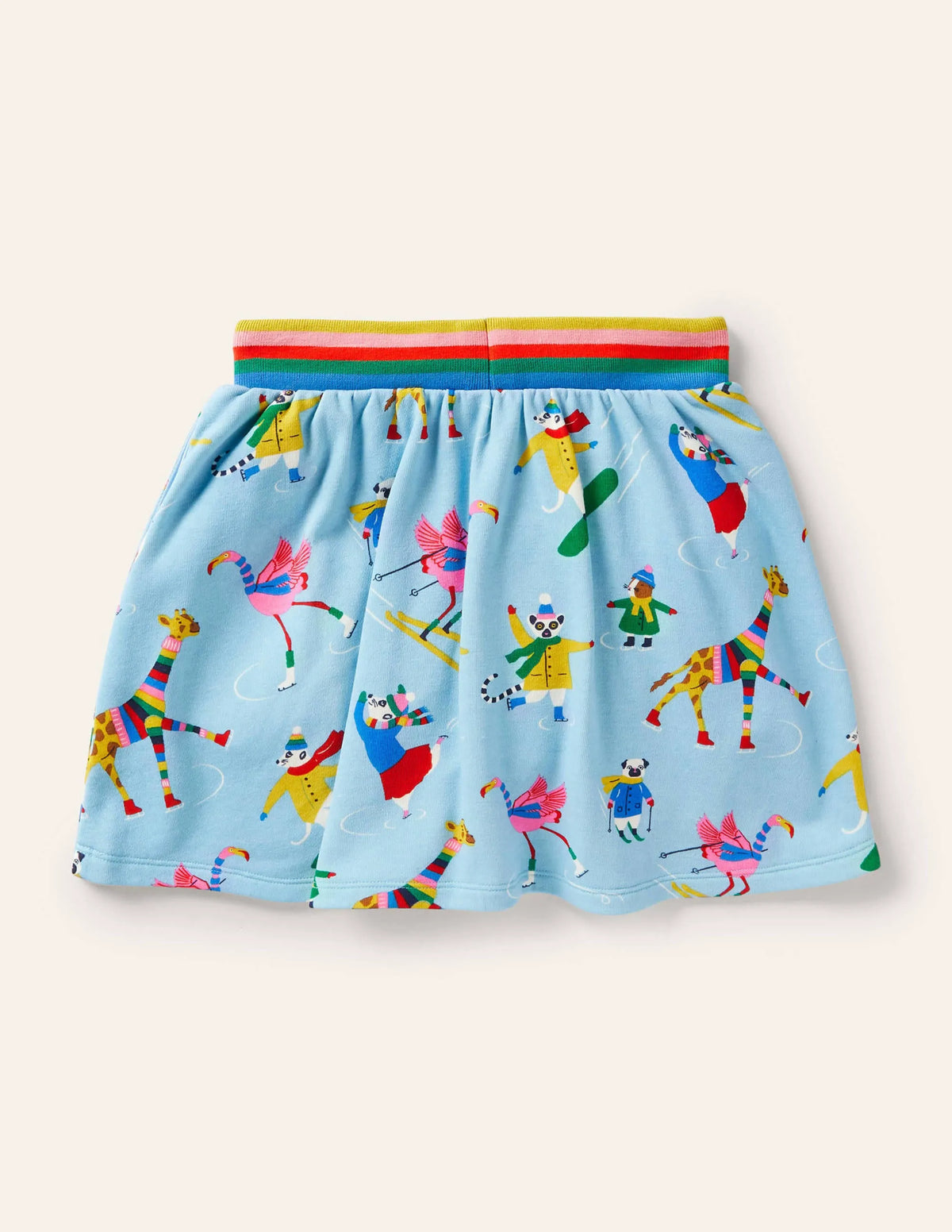 Cosy Twirly Sweatshirt Skirt-Surfboard Blue Animal Antics