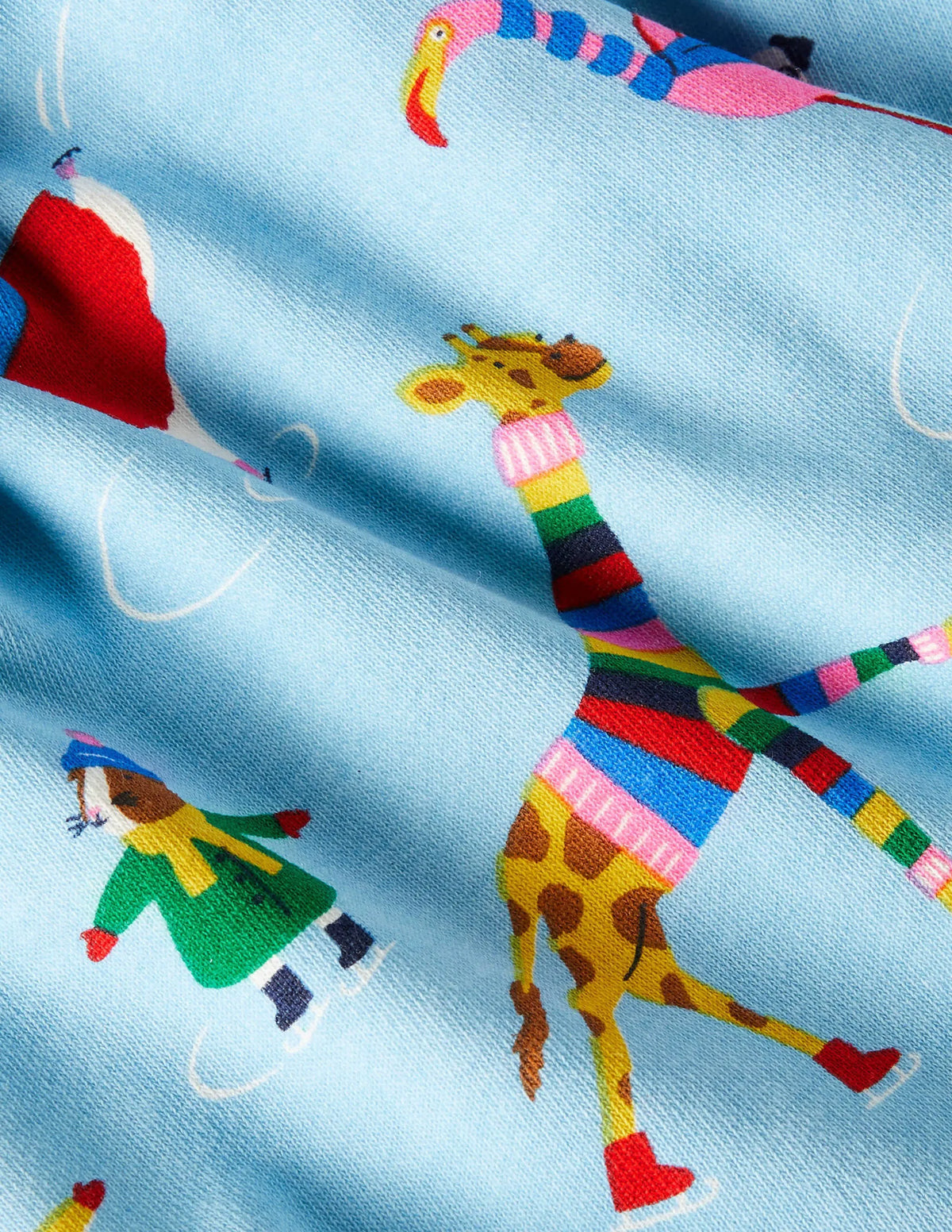 Cosy Twirly Sweatshirt Skirt-Surfboard Blue Animal Antics