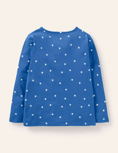 Glow-in-the-dark Cat T-shirt-Elizabethan Blue Cat
