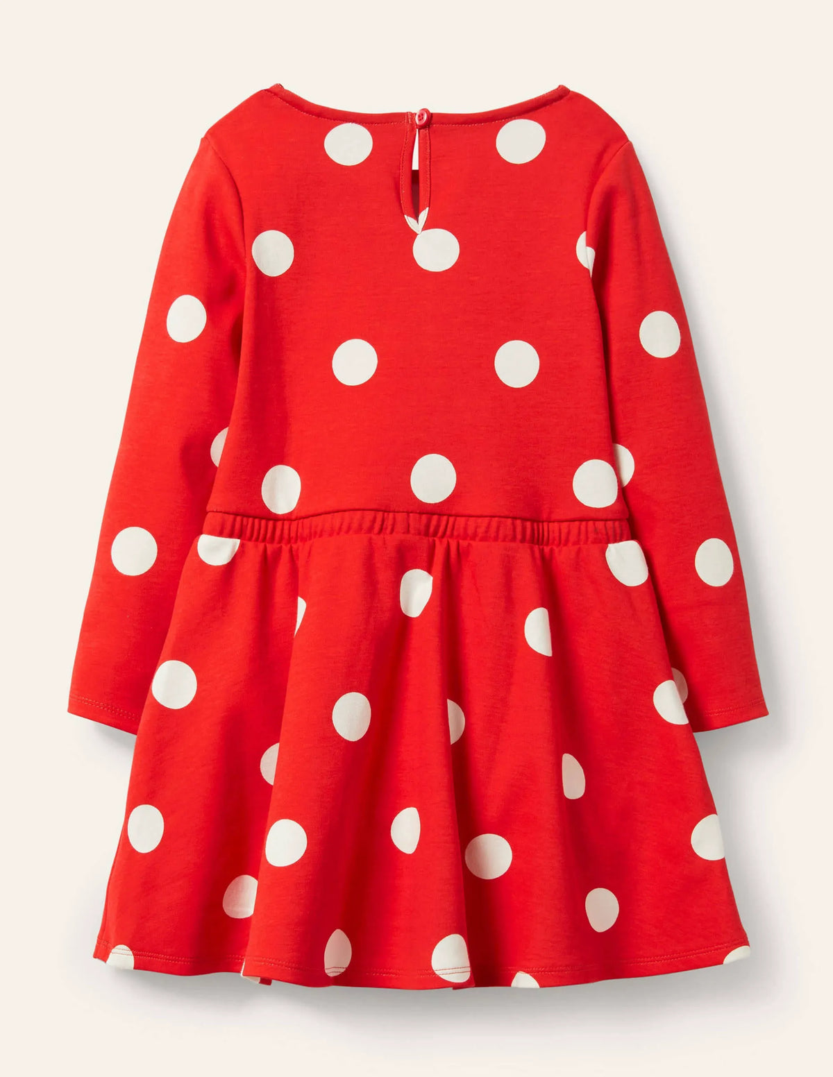 Spotty Skater Dress-Fire Red Spot