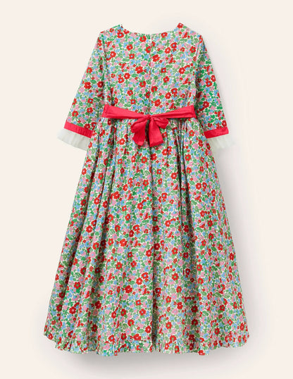 Floral Tiered Dress-Multi Vintage Bloom