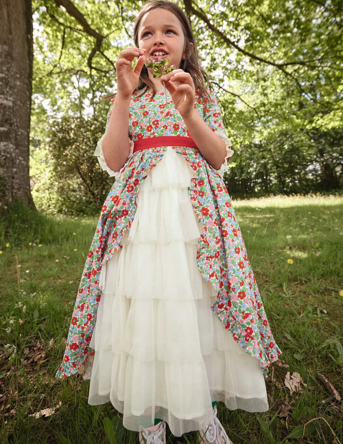 Floral Tiered Dress-Multi Vintage Bloom