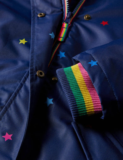 Waterproof 4-in-1 Parka-Navy Multi Stars