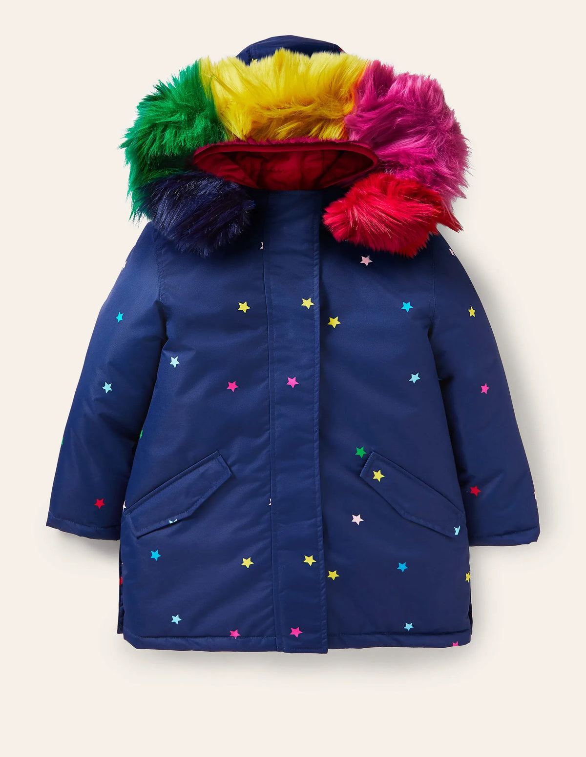 Waterproof 4-in-1 Parka-Navy Multi Stars