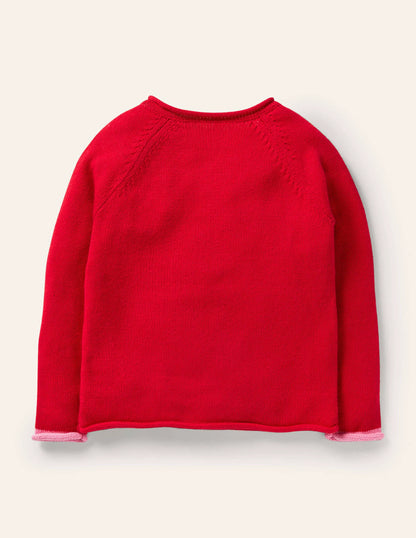 Fun Festive Sweater-Rockabilly Red Guinea Pig