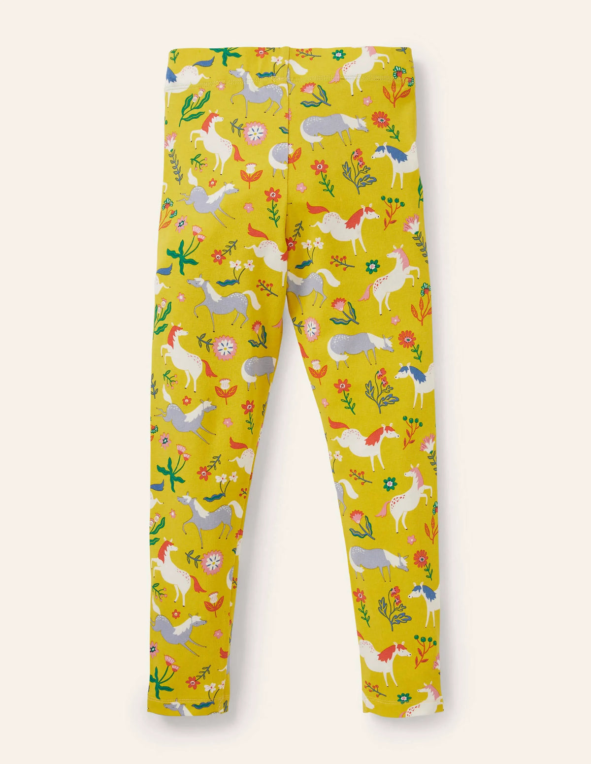 Fun Leggings-Sweetcorn Yellow Ponies
