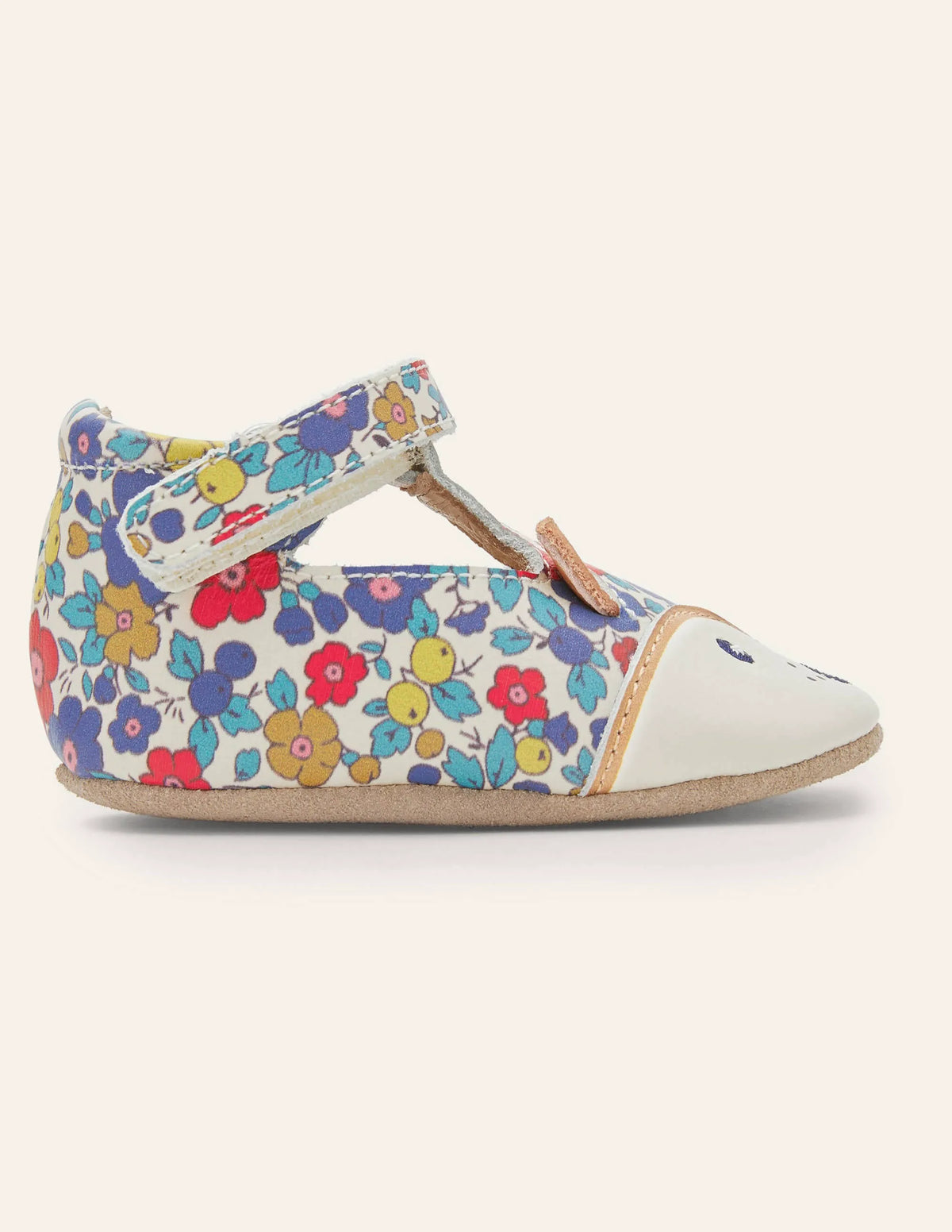 Novelty Leather Baby Shoes-Floral Fox