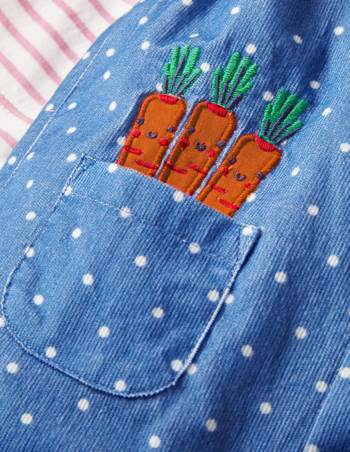 Cord Overalls Set-Elizabethan Blue Bunnies