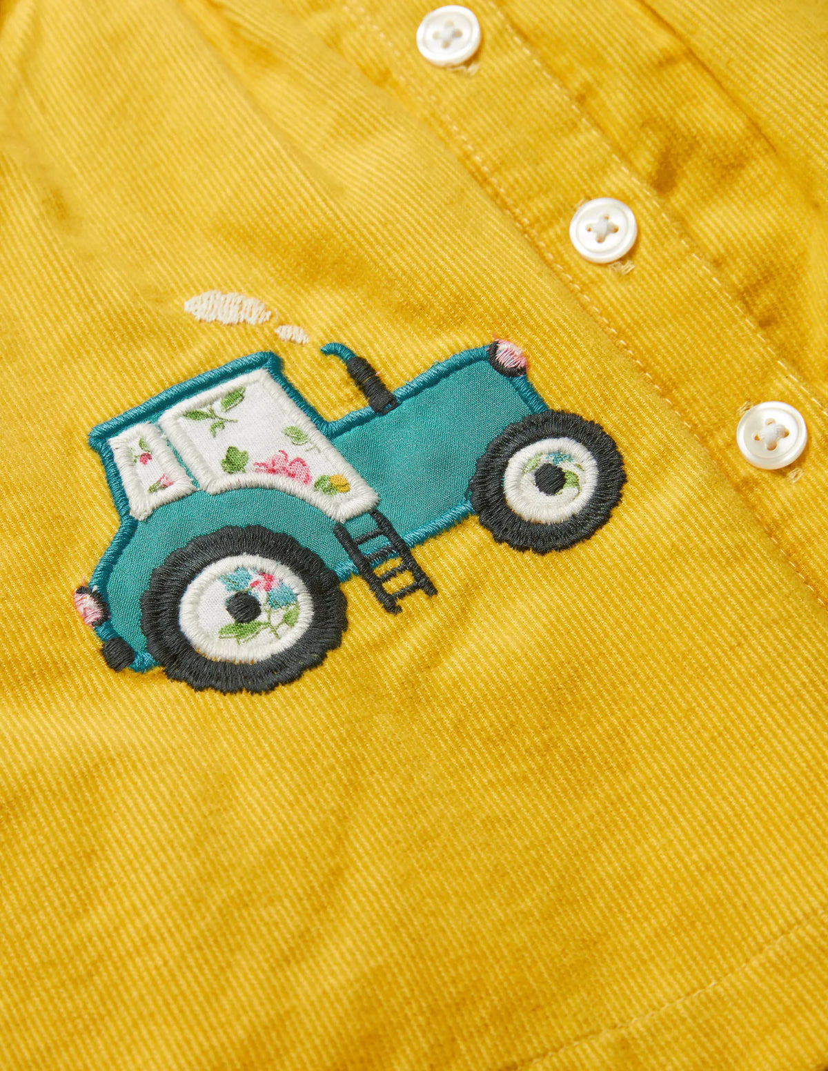 Cord 3 Piece Pinnie Set-Sweetcorn Yellow Tractors