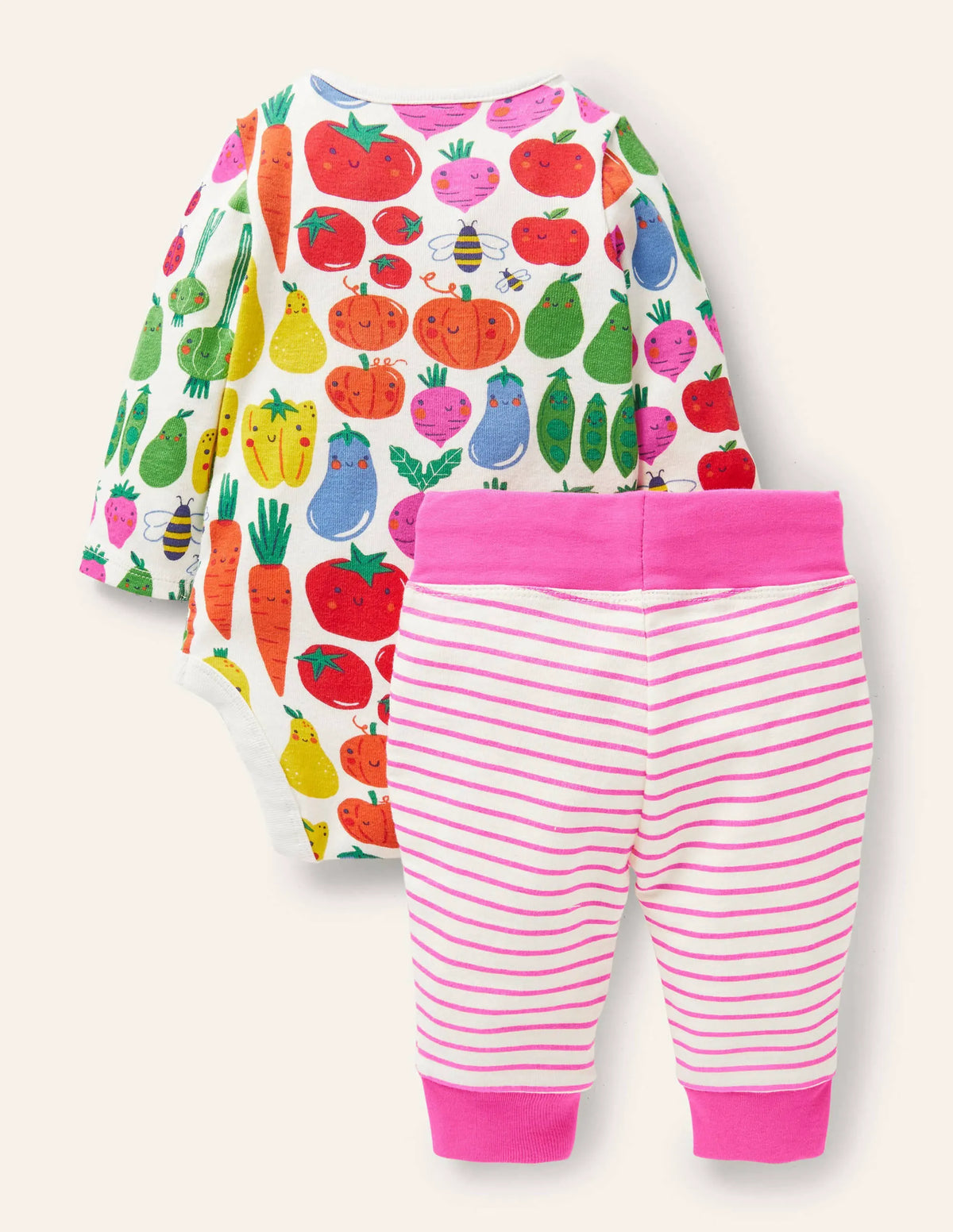 Body & Leggings Set-Ivory Garden Gang