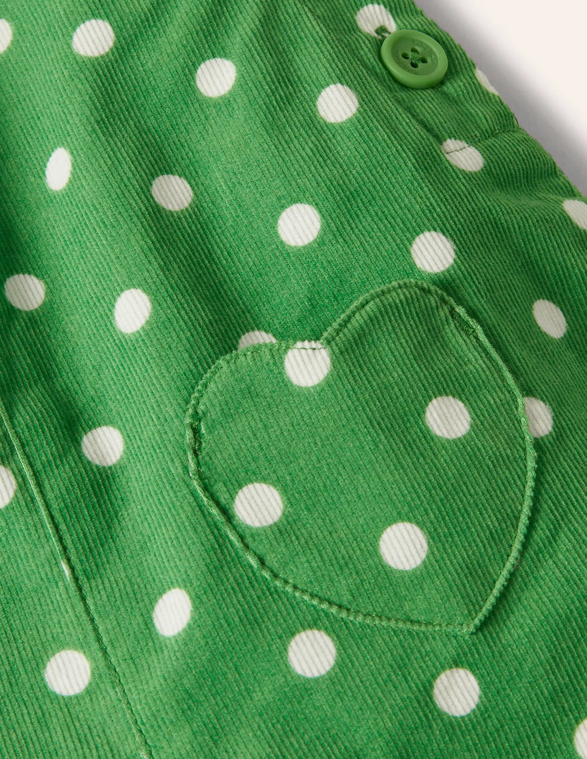 Cord Overalls-Iguana Green Pin Spot