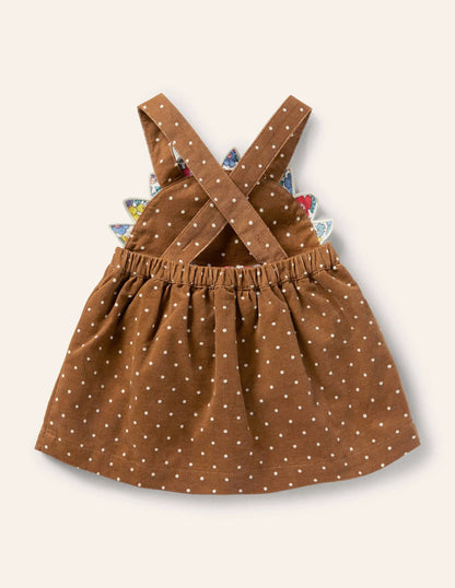 Novelty Cord Pinnie-Butterscotch Brown Hedgehog